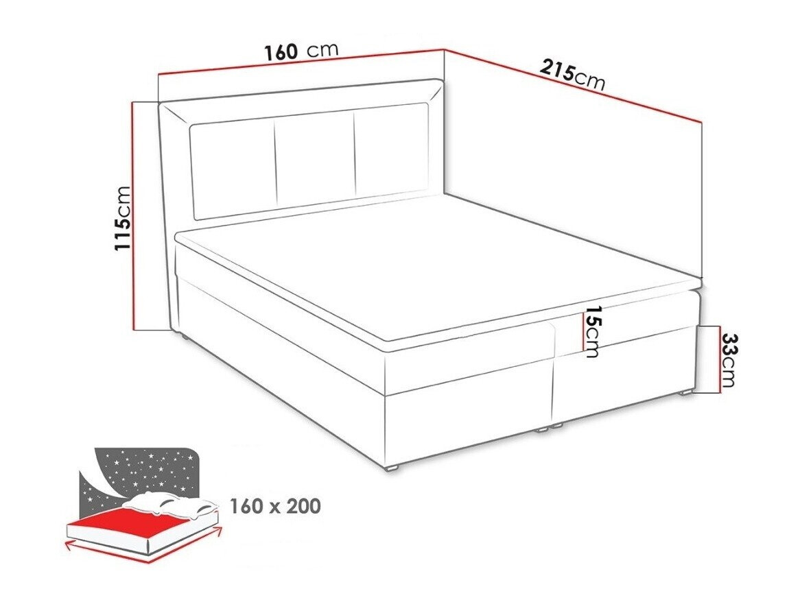 Pat boxspring Pomona 114 (Victoria 14 865)