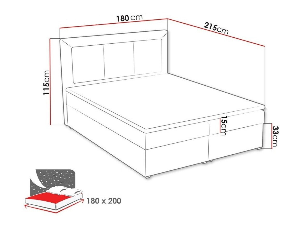 Pat boxspring Pomona 114 (Victoria 14 869)