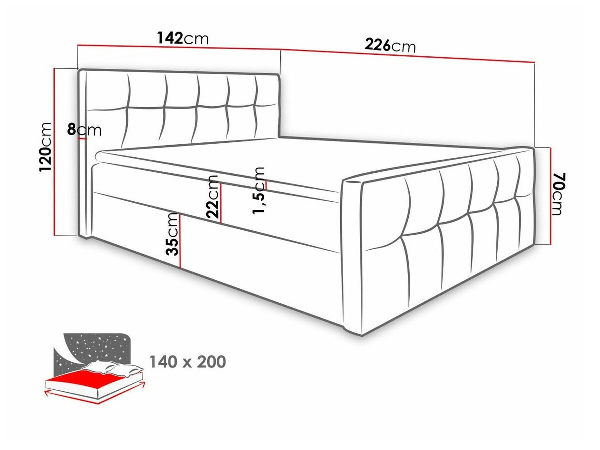 Pat boxspring Scriptum (Soft 033)