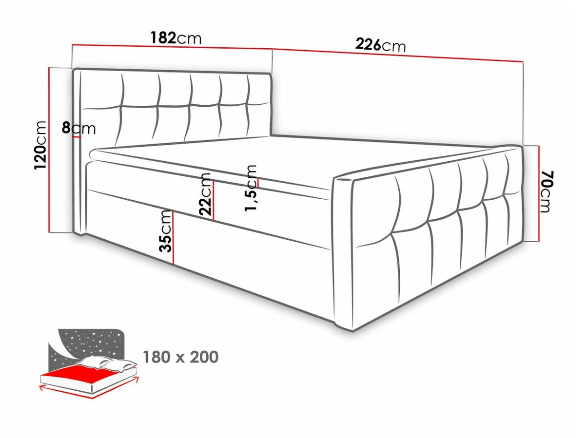 Pat boxspring Scriptum (Soft 033)