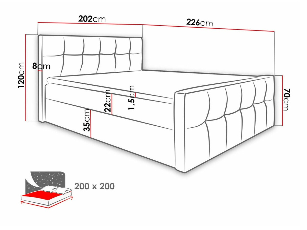 Pat boxspring Scriptum (Soft 033)
