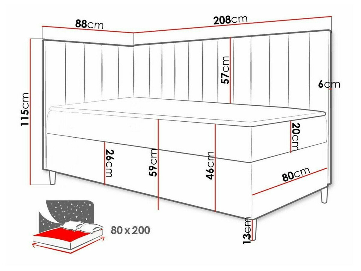 Pat boxspring Lucus (Soft 017 + Fresh 34)