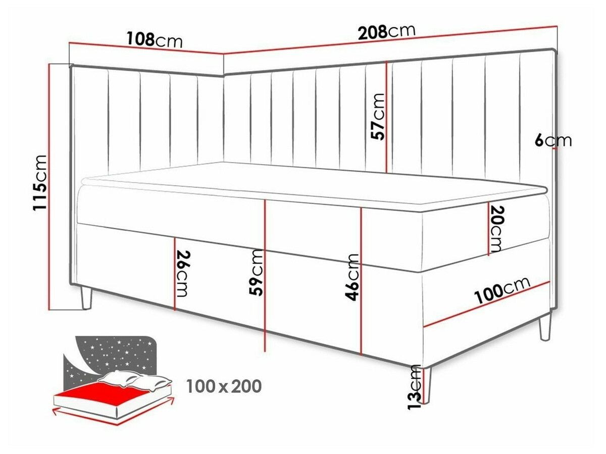 Pat boxspring Lucus (Soft 017 + Fresh 9)