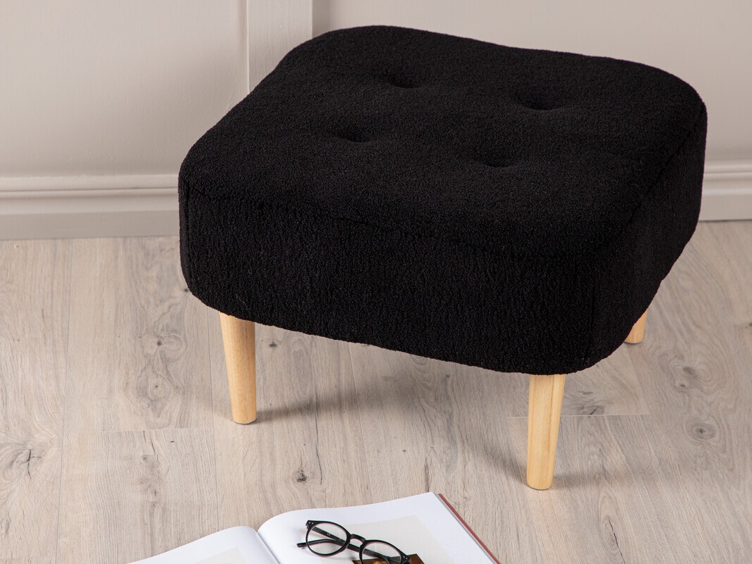 Taburet tapițat Dallas 3234 (Negru)