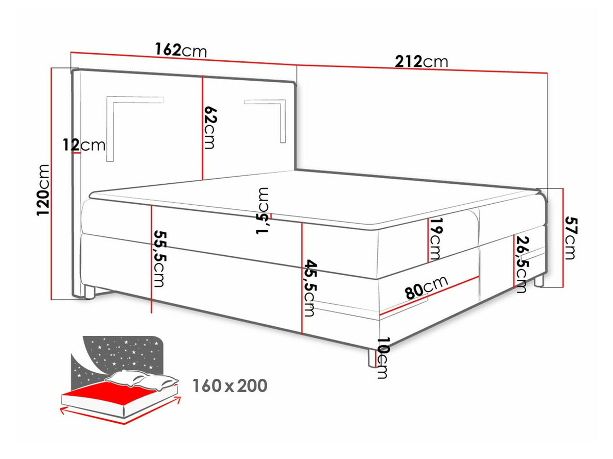Pat boxspring Vallis (Fresh 11)