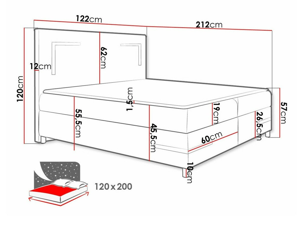 Pat boxspring Vallis (Fresh 13)