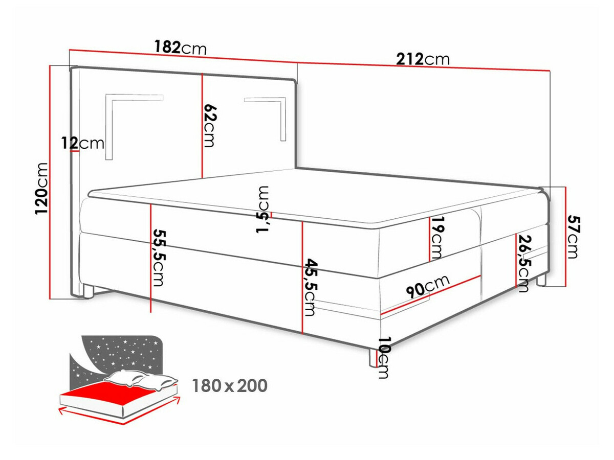 Pat boxspring Vallis (Fresh 14)