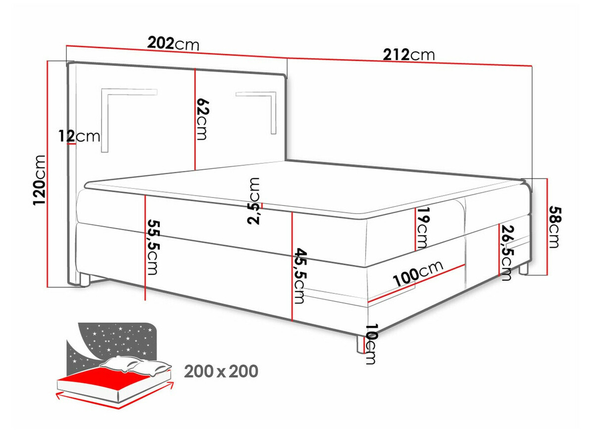 Pat boxspring Vallis (Soft 017)