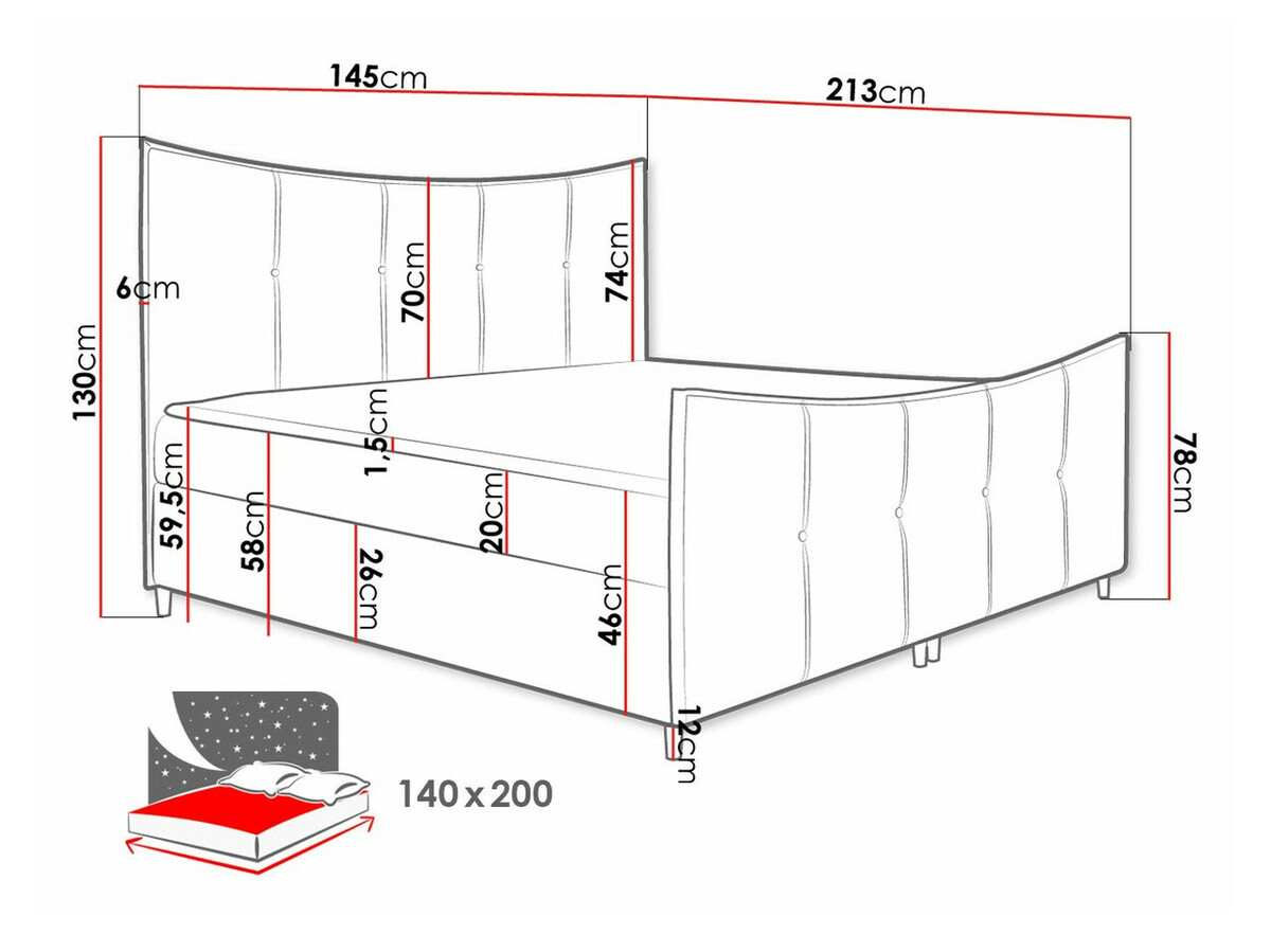 Pat boxspring Fons (Fresh 8)