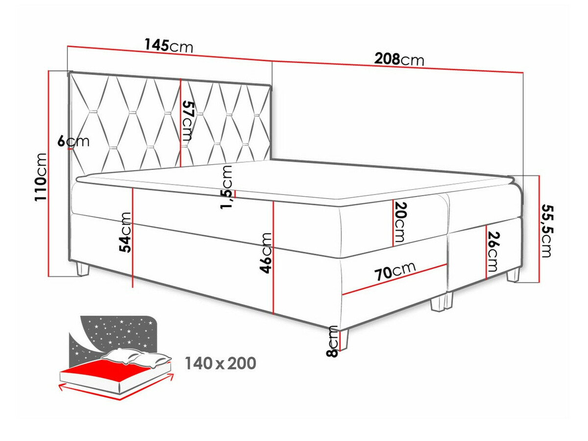 Pat boxspring Nemus (Fresh 37)