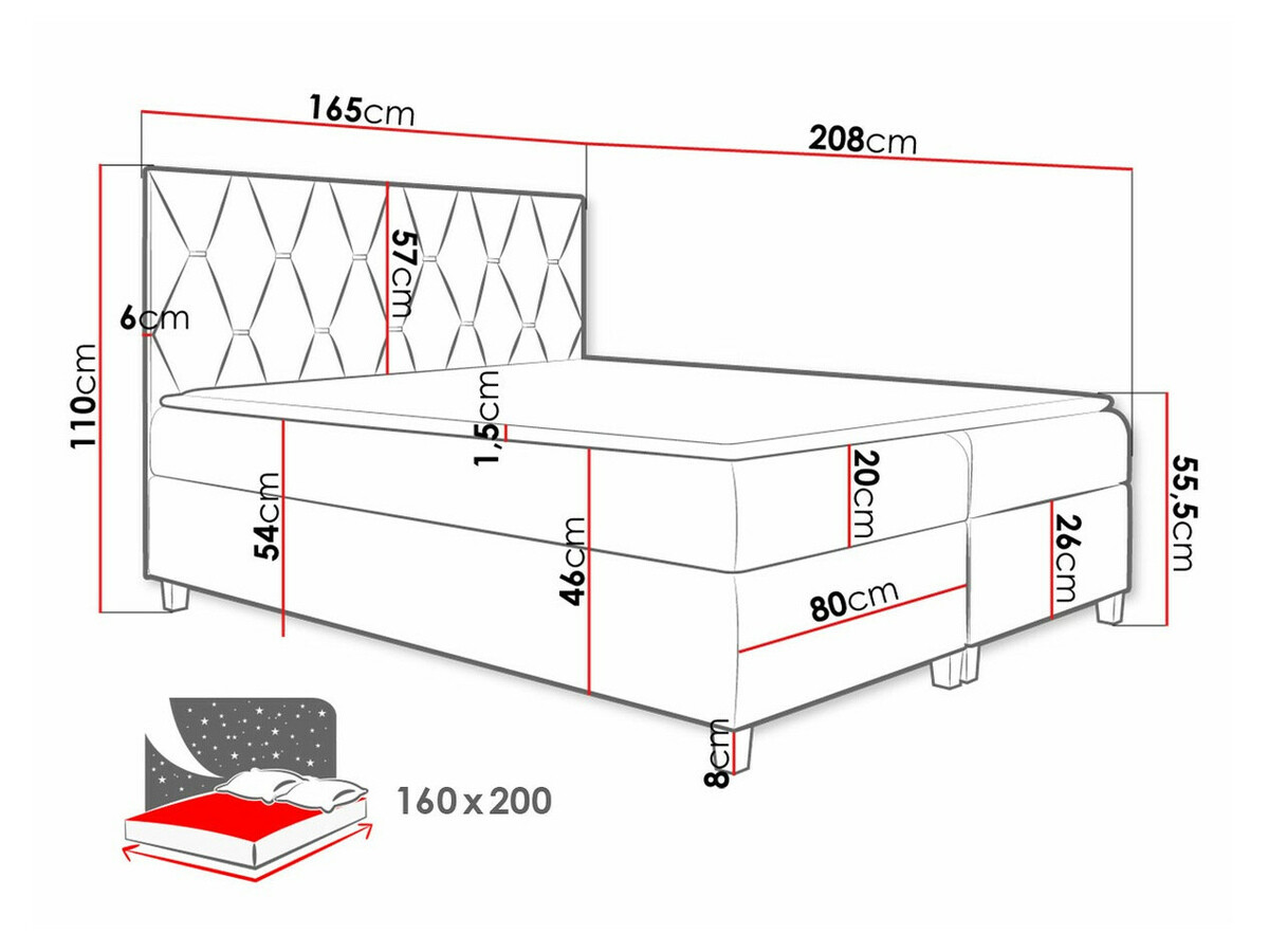 Pat boxspring Nemus (Fresh 8)
