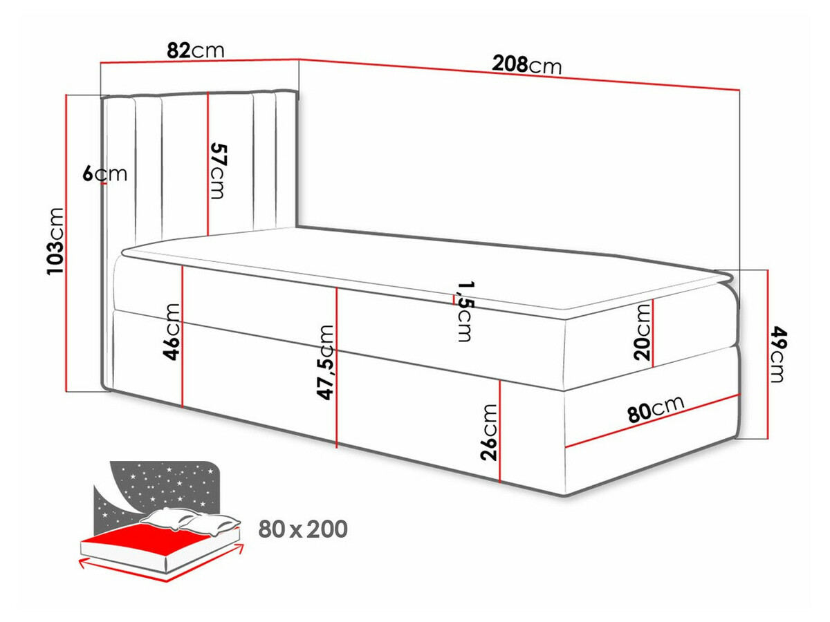 Pat boxspring Mel I (Soft 020)