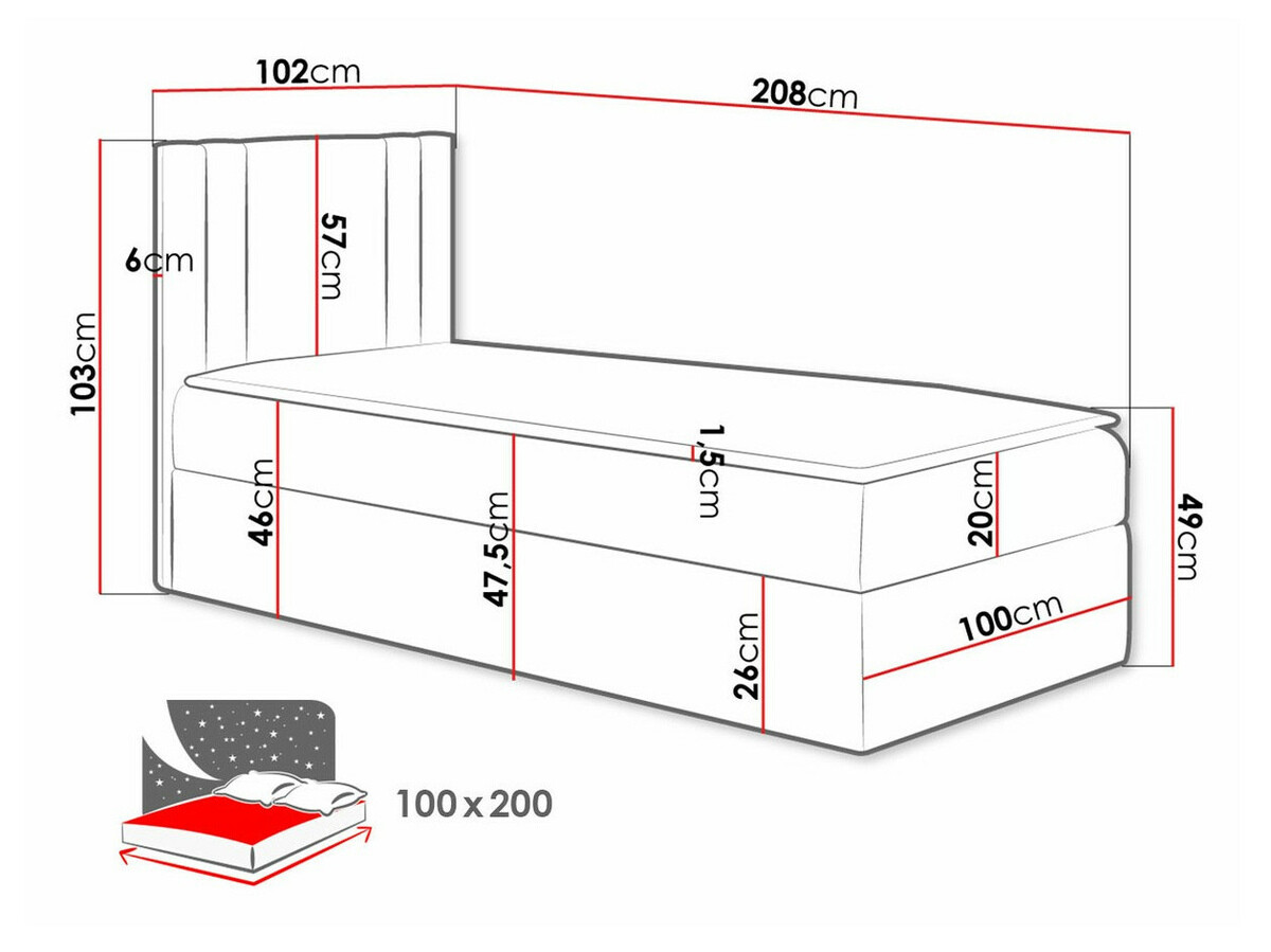 Pat boxspring Mel I (Kameleon 59)