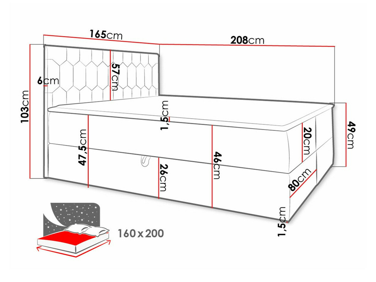 Pat boxspring Pons III (Fresh 37)