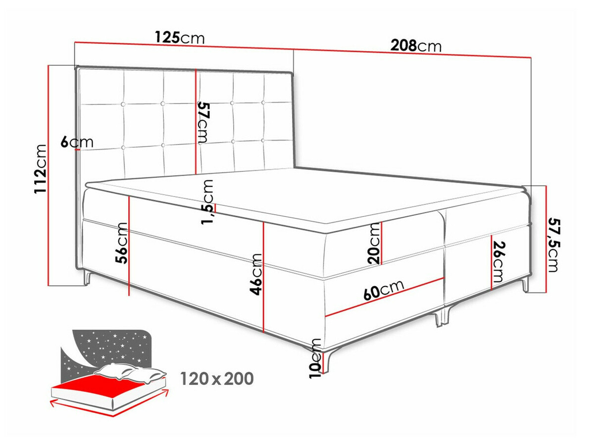 Pat boxspring Porta (Fresh 13)