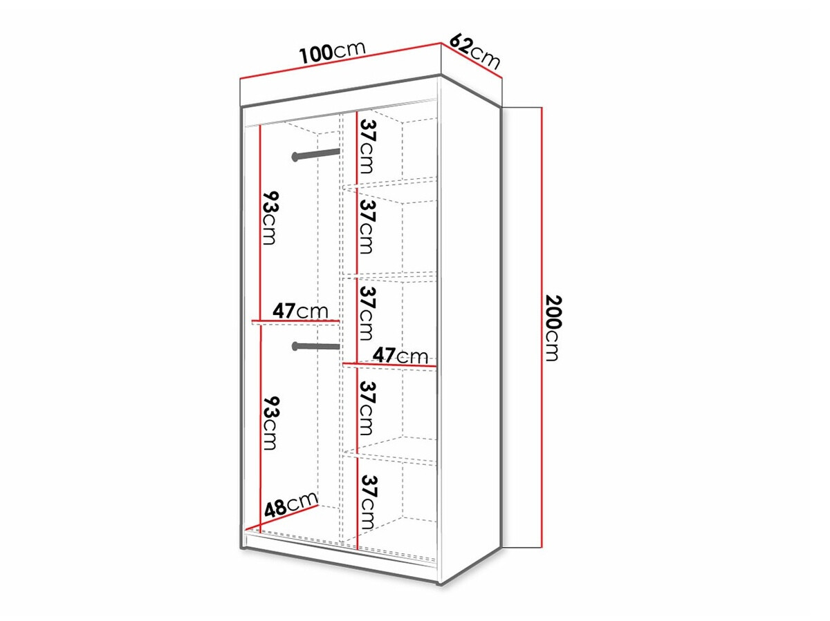 Dulap Ferfere 103 (Negru)