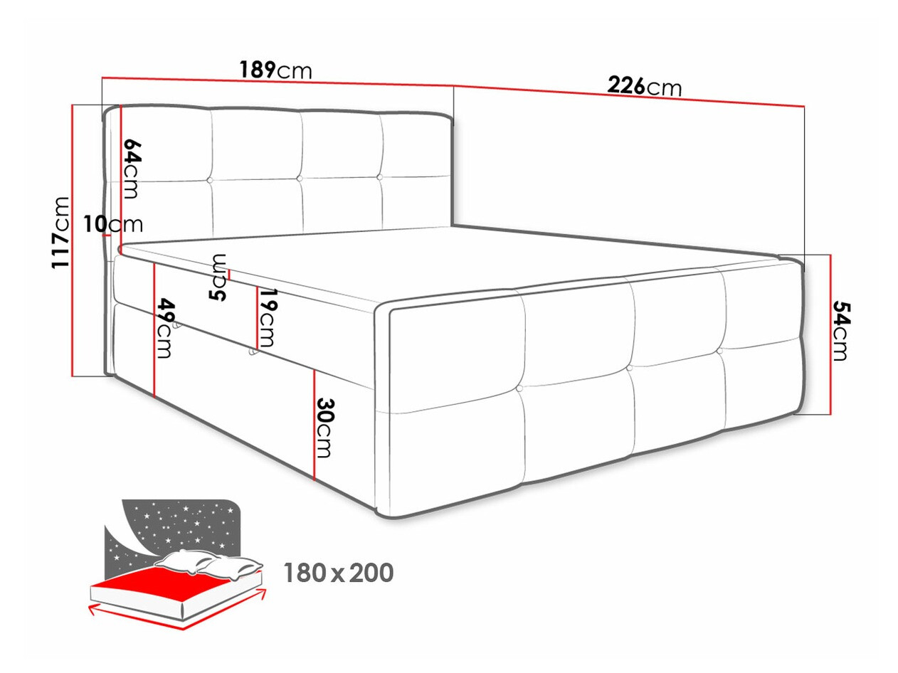 Pat boxspring ComfiDream Tirara (Fresh 1)