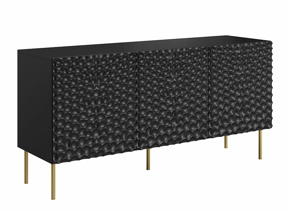 Bufet Charlotte 169 (Negru + Auriu)