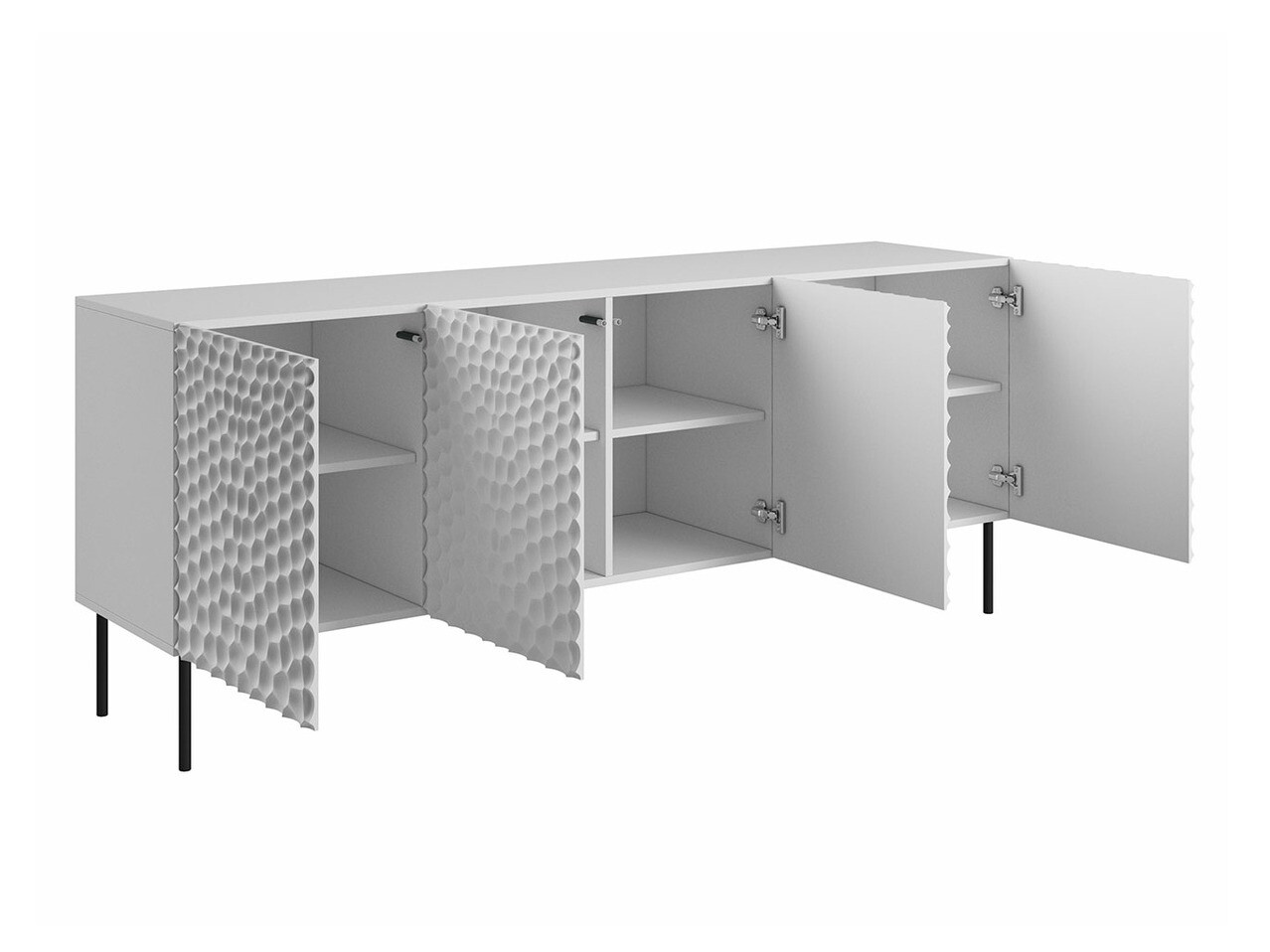 Bufet Charlotte 170 (Alb + Negru)