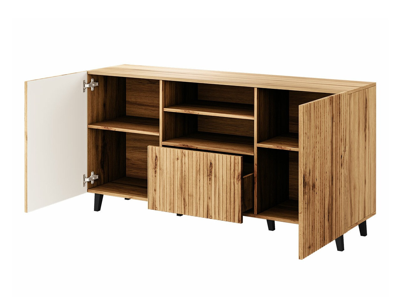 Set de living Comes I (Negru + Stejar Wotan)