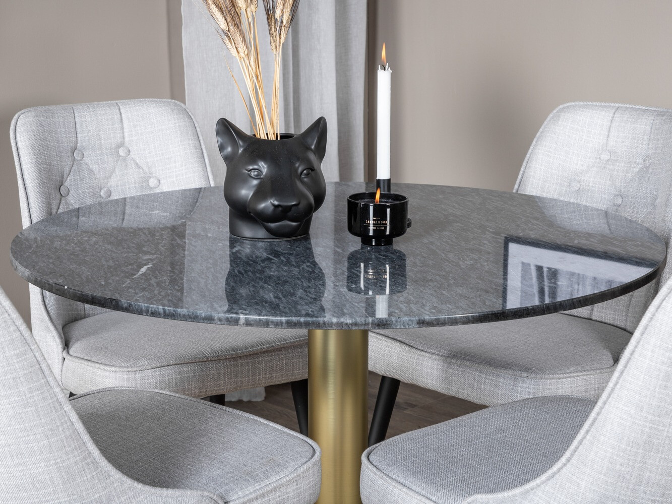 Set de mese Dallas 370 (Gri + Negru)