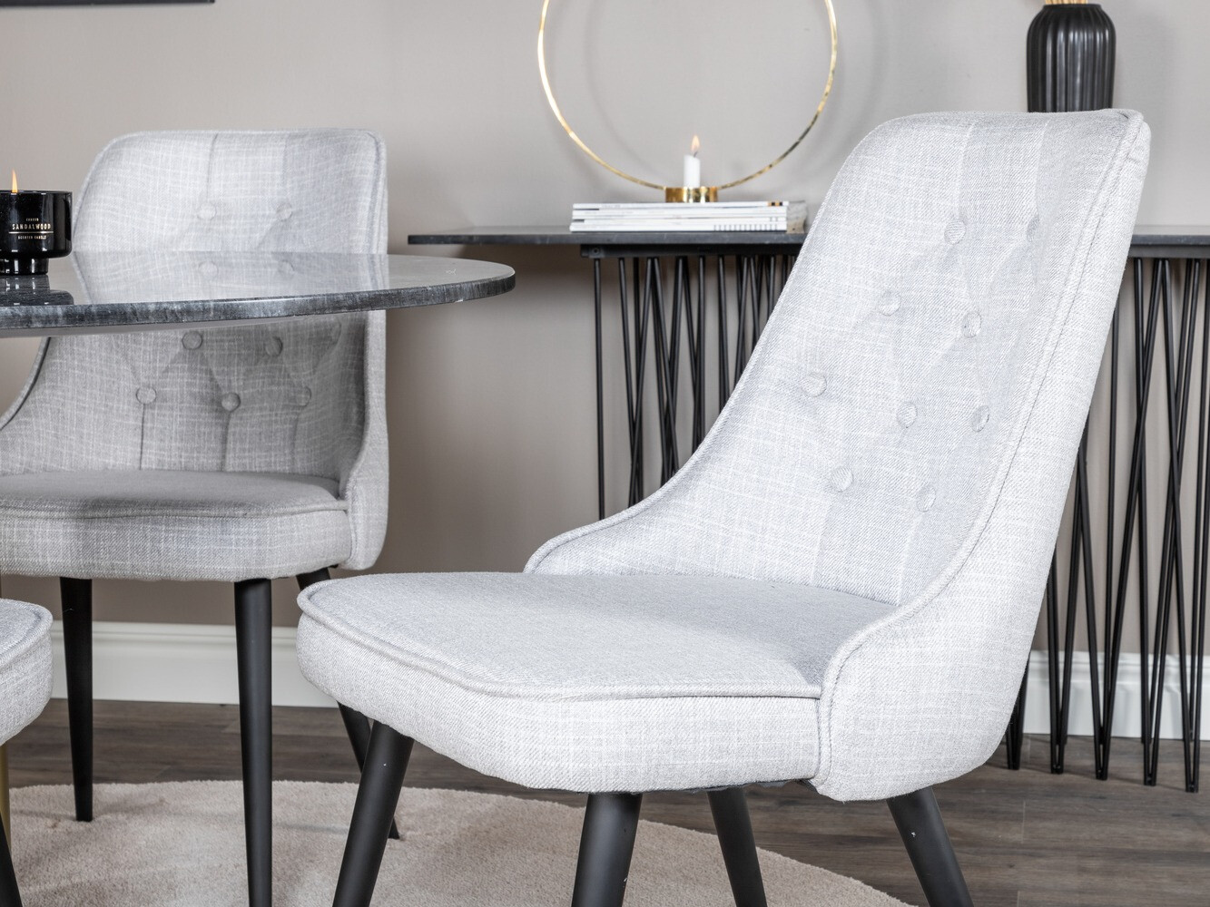 Set de mese Dallas 370 (Gri + Negru)