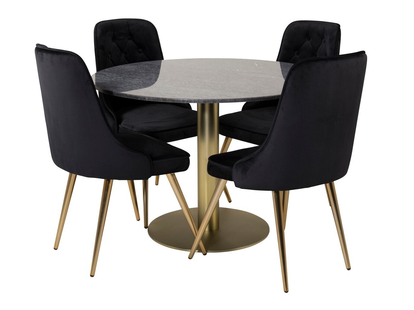 Set de mese Dallas 370 (Negru + Auriu)