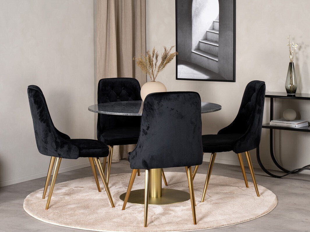 Set de mese Dallas 370 (Negru + Auriu)