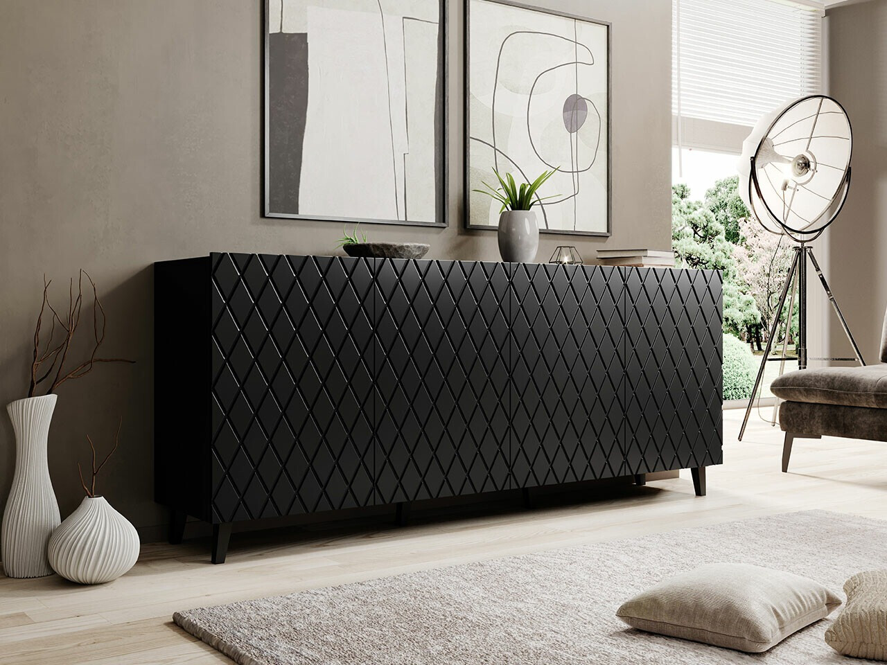 Bufet Charlotte 173 (Negru)