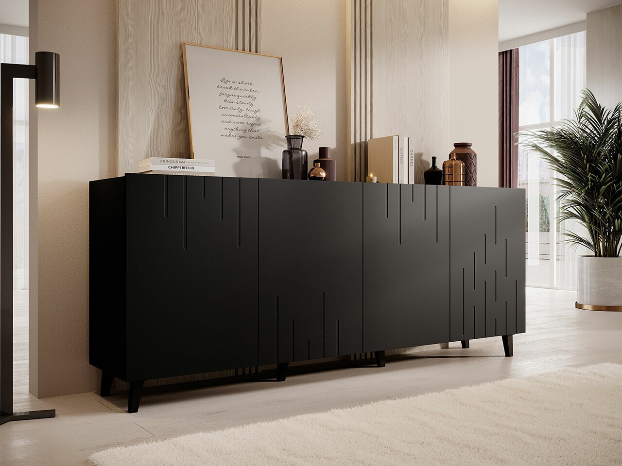 Bufet Charlotte 175 (Negru)