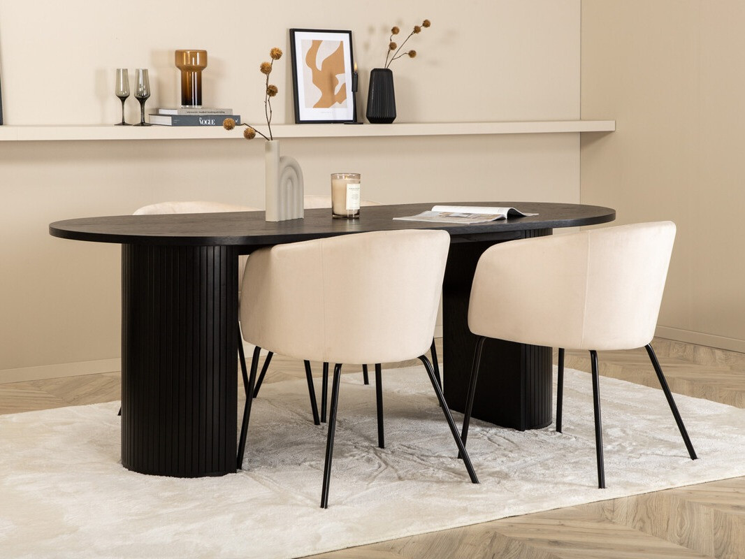 Set de mese Dallas 3313 (Negru + Bej)