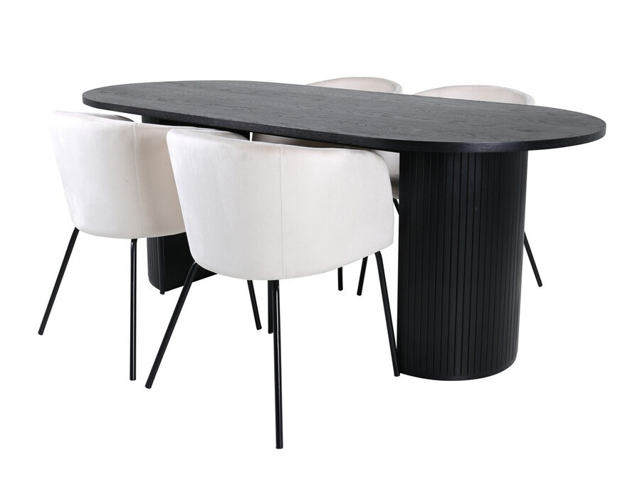 Set de mese Dallas 3313 (Negru + Bej)