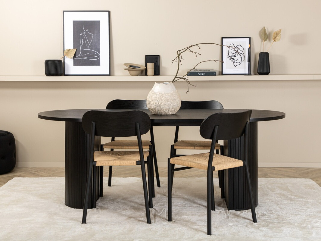 Set de mese Dallas 3314 (Negru + Maro deschis)