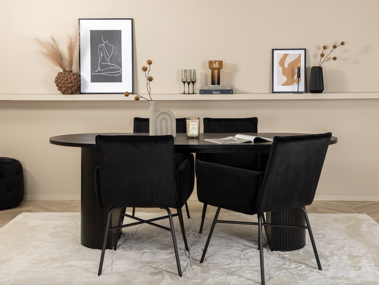 Set de mese Dallas 3315 (Negru)