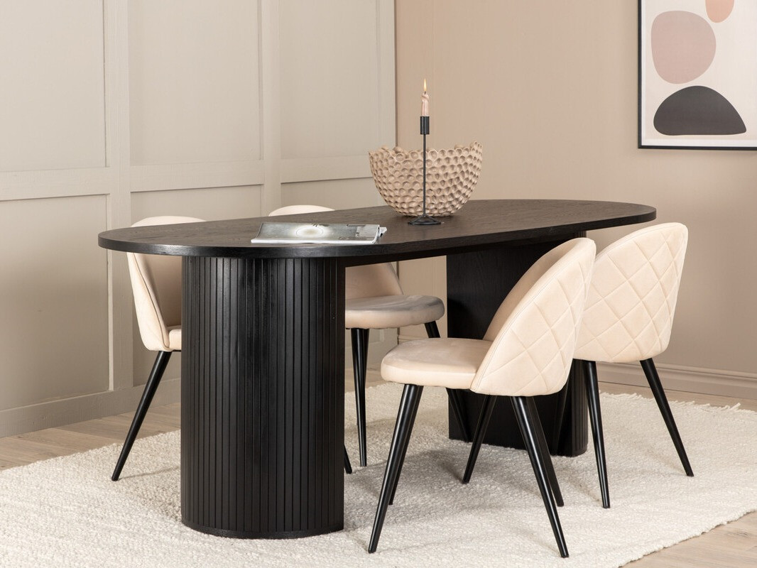 Set de mese Dallas 3321 (Negru + Bej)