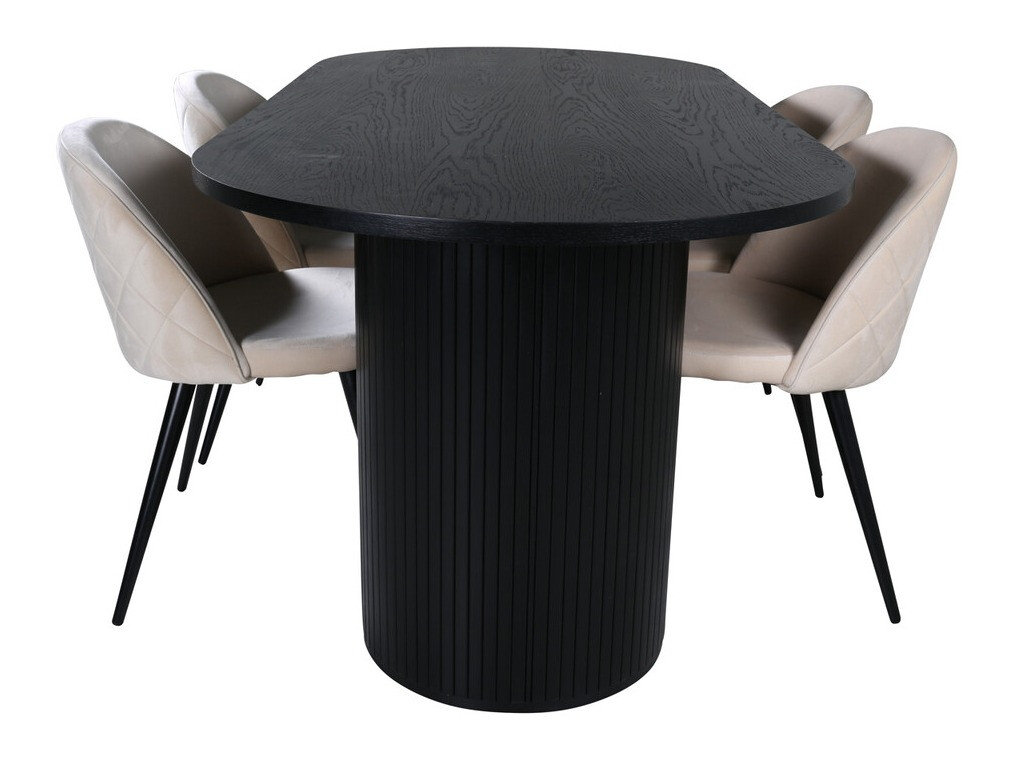 Set de mese Dallas 3321 (Negru + Bej)