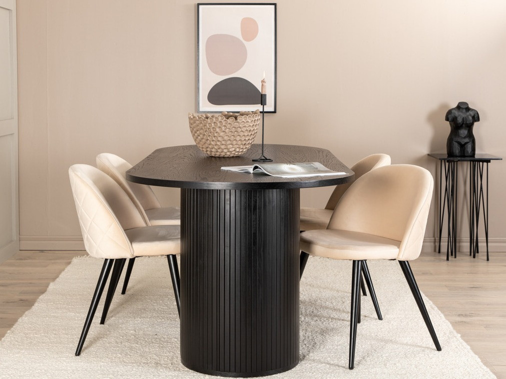 Set de mese Dallas 3321 (Negru + Bej)