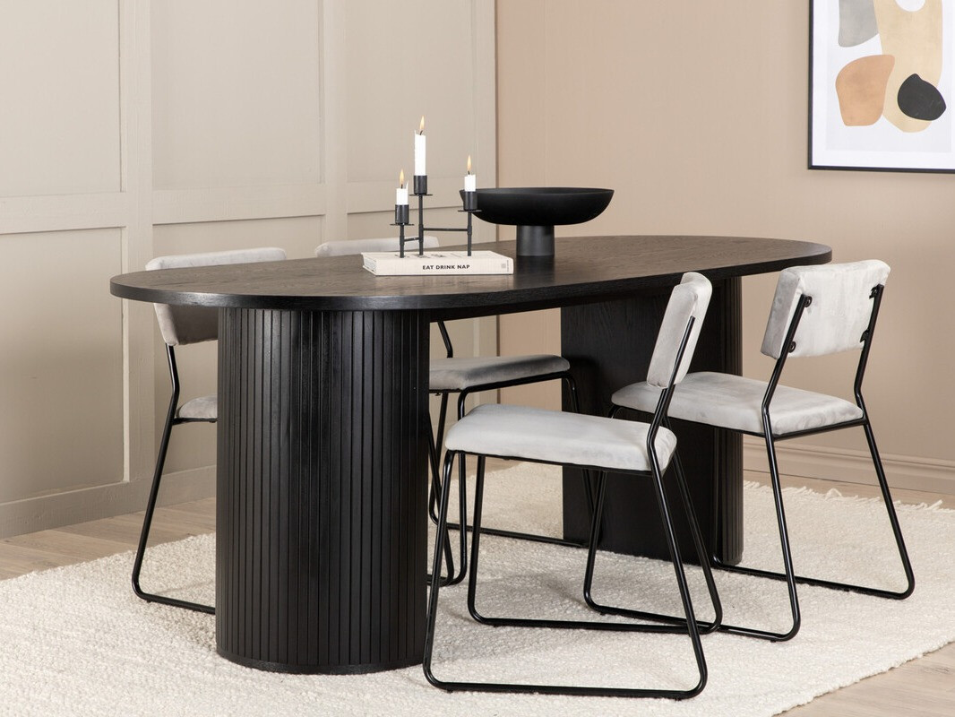 Set de mese Dallas 3322 (Negru + Gri deschis)