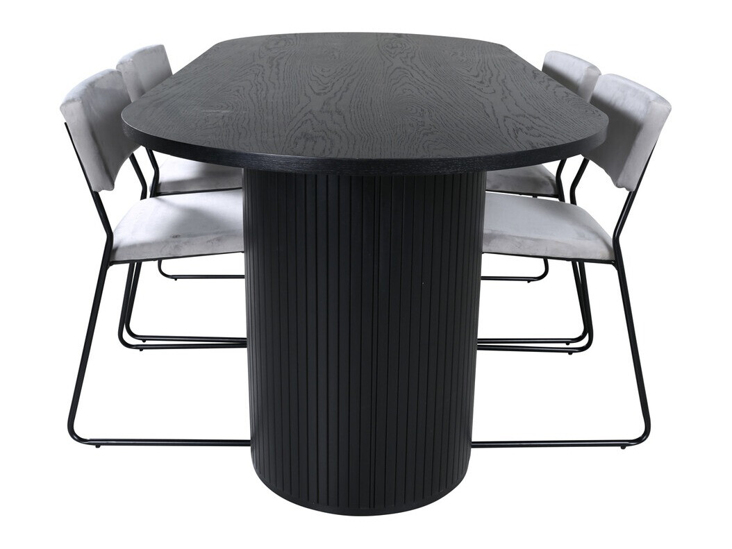 Set de mese Dallas 3322 (Negru + Gri deschis)