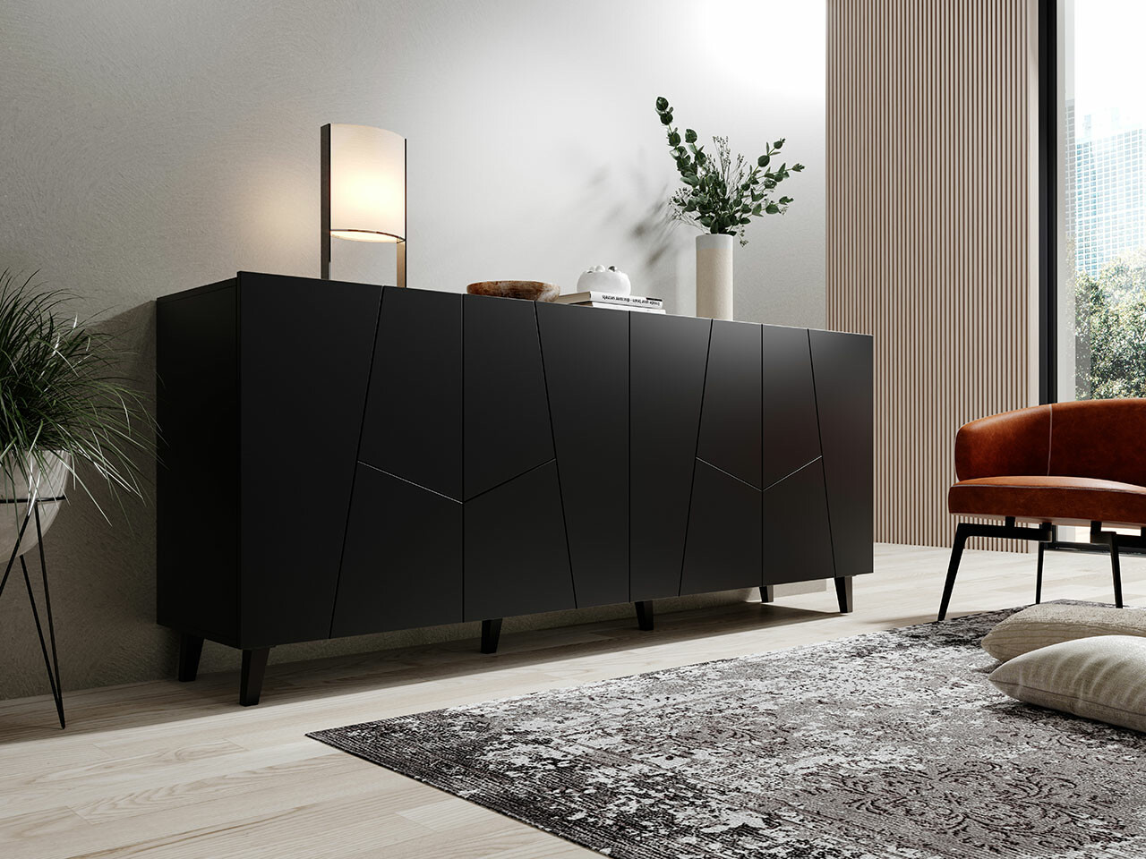 Bufet Charlotte 180 (Negru)