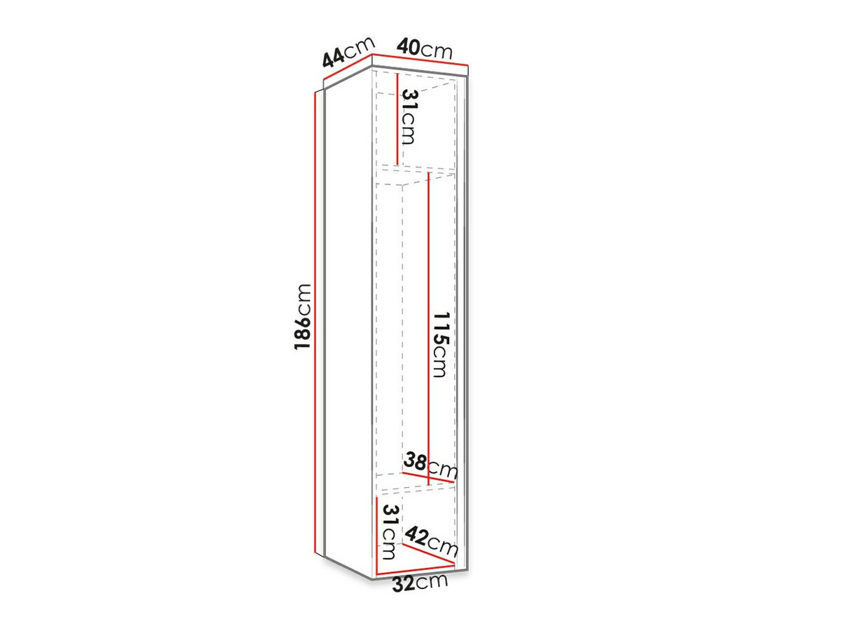 Dulap Hartford 370 (Grafit)