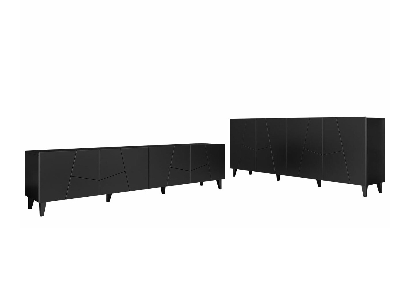 Set de living Charlotte 182 (Negru)