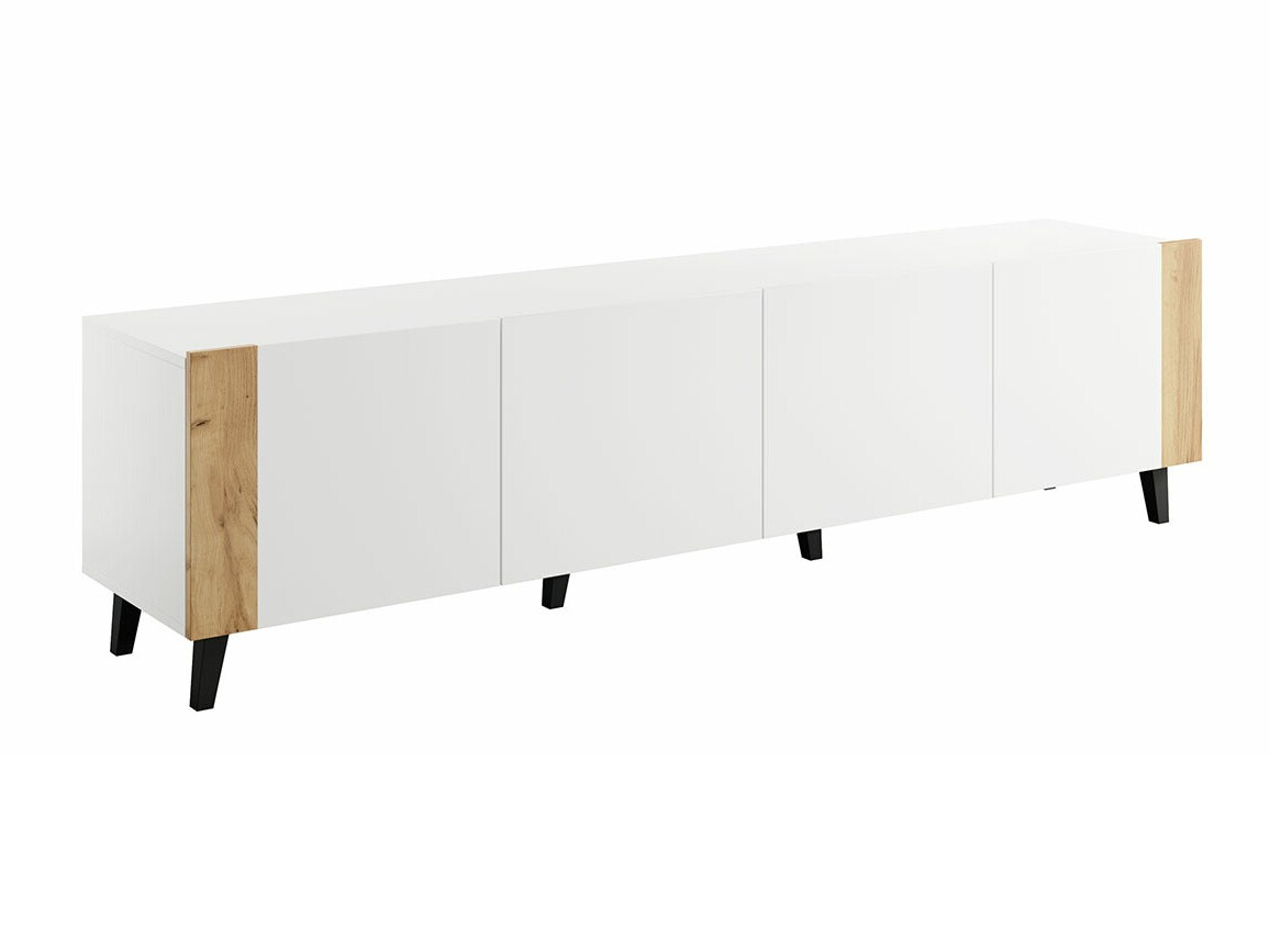 Comodă TV Charlotte 184 (Alb + Craft stejar)