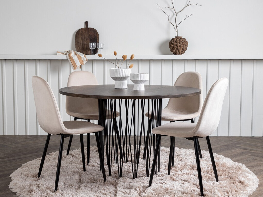 Set de mese Dallas 3370 (Negru + Bej)