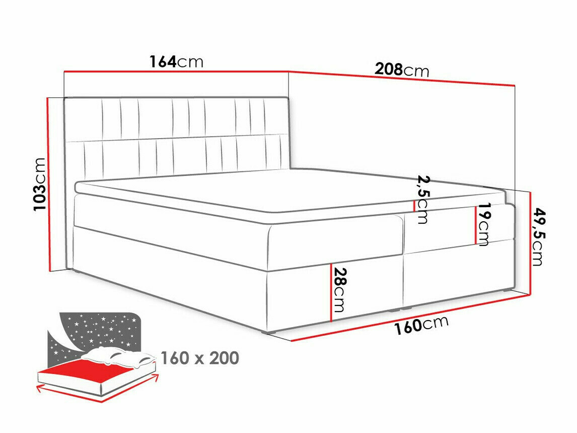 Pat boxspring Pons (Kronos 34)