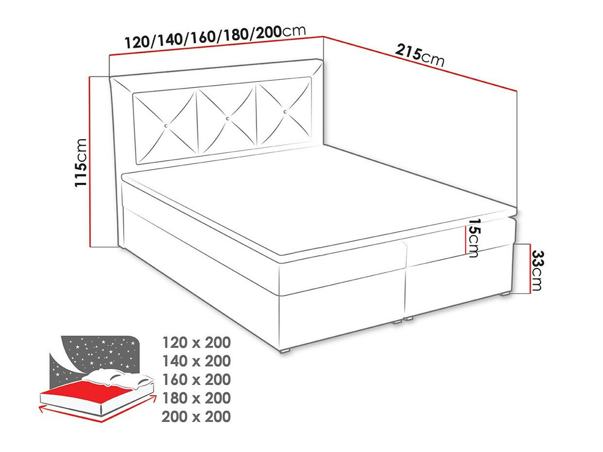Pat boxspring Pomona 113 (Victoria 14 865)