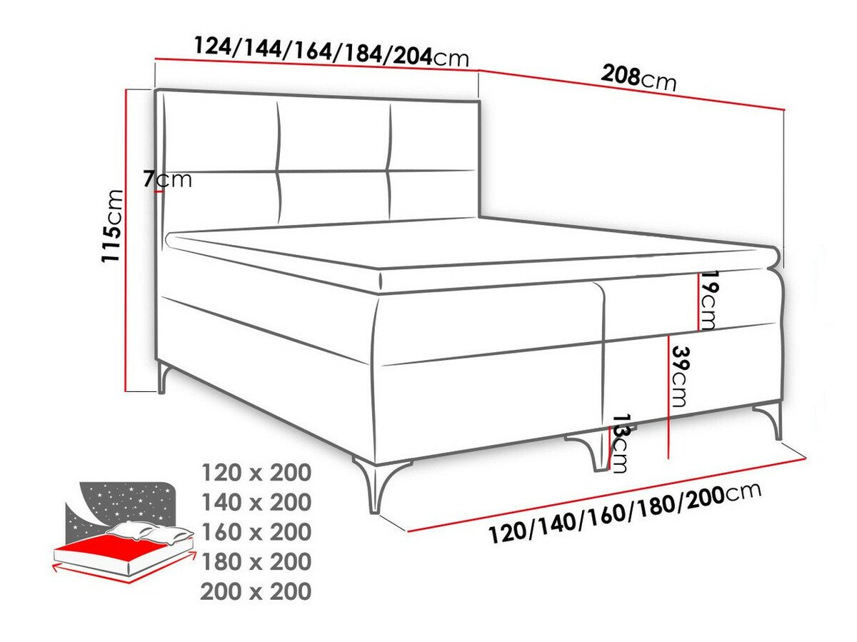 Pat boxspring Mare (Magic Velvet 2250)