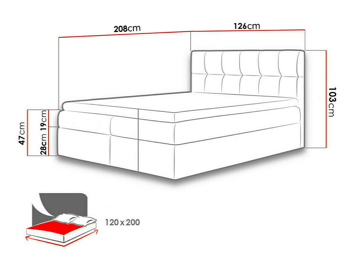 Pat boxspring Aedes (Muna 08)