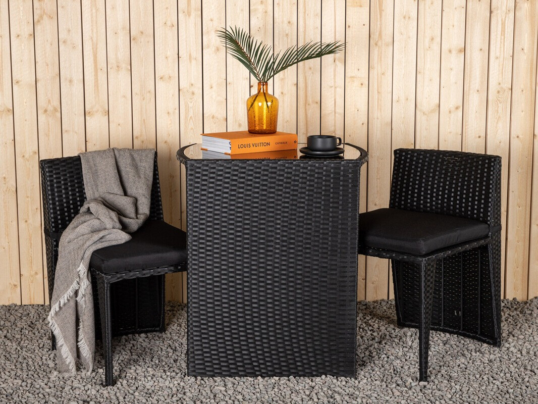 Set de balcon Dallas 3458 (Negru)