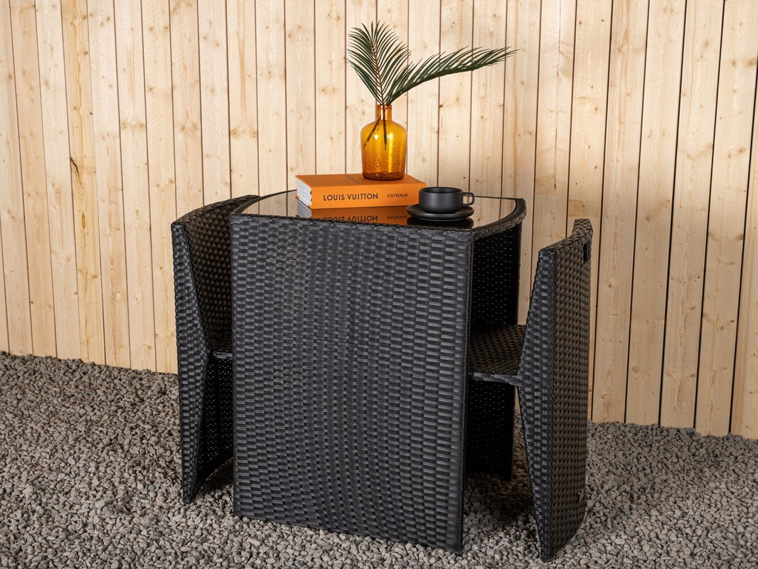 Set de balcon Dallas 3458 (Negru)